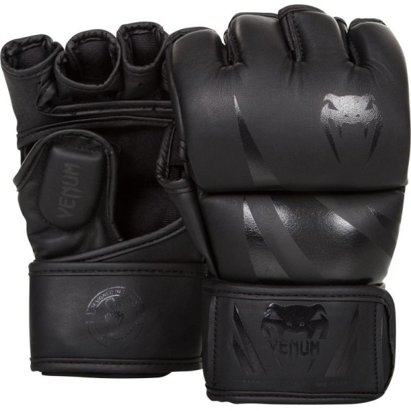 Photo1: VENUM CHALLENGER MMA GLOVES Black/Black (1)