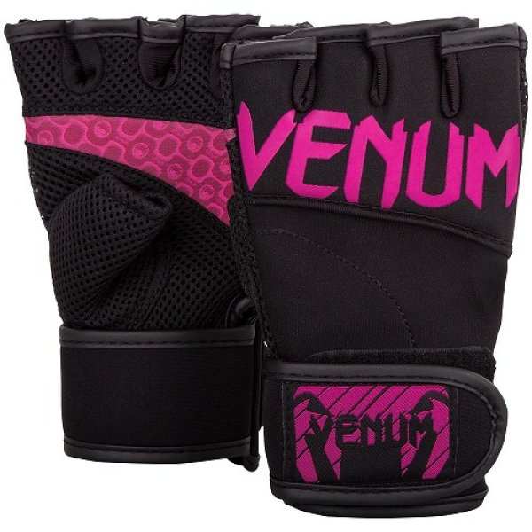 Photo1: VENUM Fitness Glove ESSENTIAL Black/Fluorescent Pink (1)