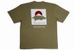 Photo2: BULL TERRIER Big Silhouette T-shirt Mt Fuji Khaki (2)