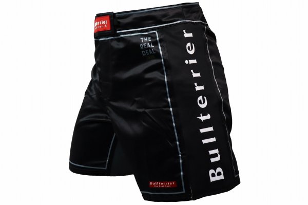 Photo1: BULL TERRIER Fight Shorts RANK 2.0 Black (1)