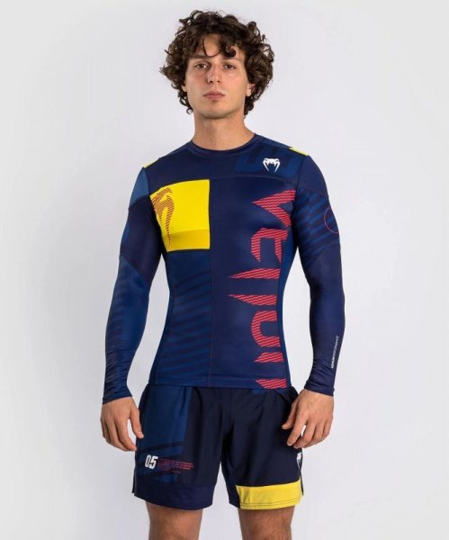 Photo1: VENUM Rashguard SPORT 05 Long Sleeve Blue/Yellow (1)