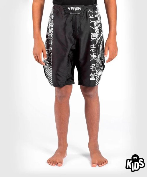 Photo1: VENUM Kids Fight Shorts YKZ21 Black/White (1)