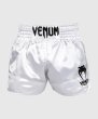 Photo1: VENUM Muay Thai Shorts CLASSIC White/Black (1)