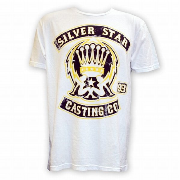 Photo1: Silver Star T-Shirt Support White   SALE (1)