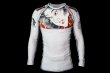 Photo1: BULL TERRIER Rashguard TSUNADEHIME Long Sleeve White (1)