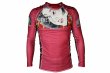 Photo1: BULL TERRIER Rashguard TSUNADEHIME Long Sleeve Vermilion (1)