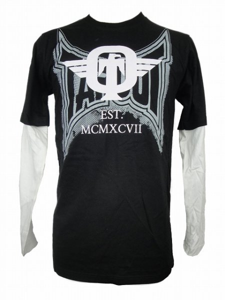 Photo1: TAPOUT Kids Boys Long T-Shirt Dominator Slider Black  SALE (1)