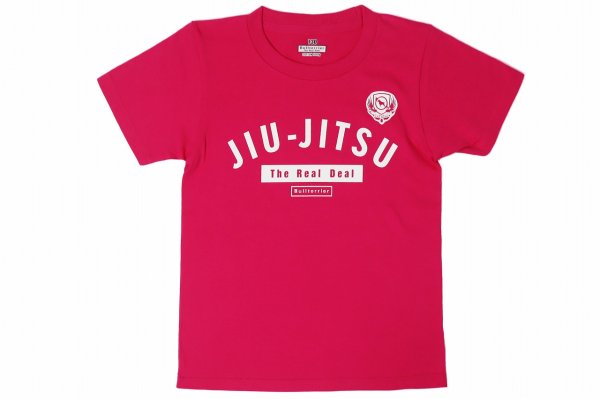 Photo1: BULL TERRIER Kids T-Shirts Jiu-Jitsu Pink (1)