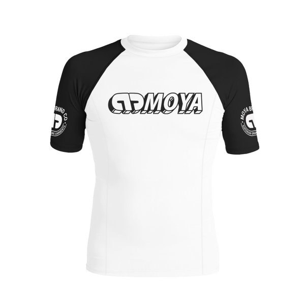 Photo1: MOYA BRAND Rashguard Rank 24 Short Sleeve White  (1)