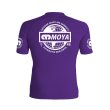 Photo2: MOYA BRAND Rashguard Rank 24 Short Sleeve Purple (2)