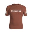 Photo1: MOYA BRAND Rashguard Rank 24 Short Sleeve Brown  (1)