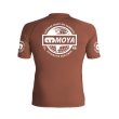 Photo2: MOYA BRAND Rashguard Rank 24 Short Sleeve Brown  (2)