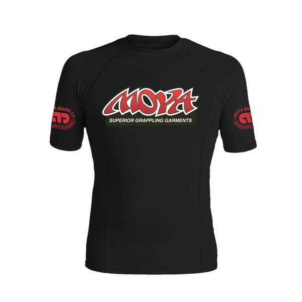 Photo1: MOYA BRAND Rashguard Combat Club Short Sleeve Black (1)