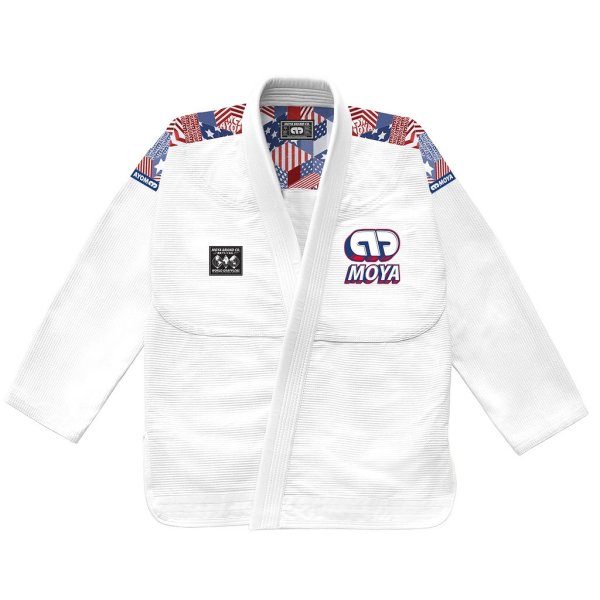 Photo1: MOYA BRAND Jiu Jitsu Gi STAR & STRIPES White (1)