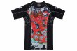 Photo5: BULL TERRIER Rashguard ASHURA Short Sleeve Black (5)