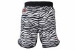 Photo3: BULL TERRIER Fight Shorts ZEBRA White/Black (3)