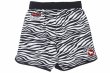 Photo5: BULL TERRIER Fight Shorts ZEBRA White/Black (5)