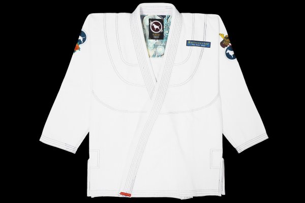 Photo1: BULLTERRIER Jiu Jitsu Gi KARAJISHI R White (1)