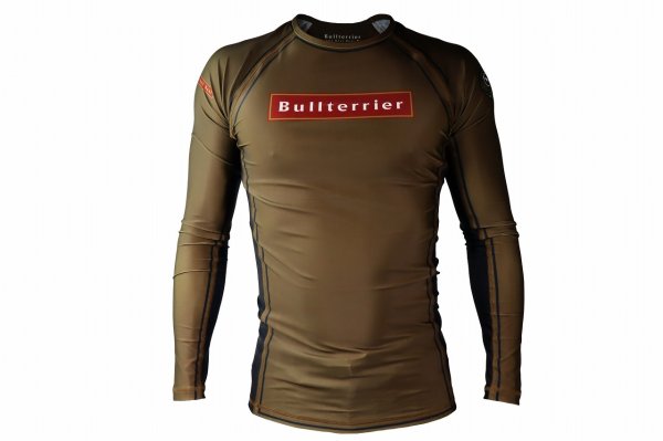 Photo1: BULL TERRIER Rashguard RANK3.0 Long Sleeve Brown (1)