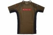 Photo4: BULL TERRIER Rashguard RANK 3.0 Short Sleeve Brown (4)