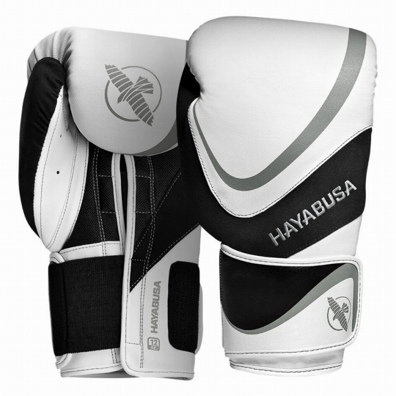 Shop Gloves White/Gray Bull H5 Fighters Terrier Boxing - HAYABUSA