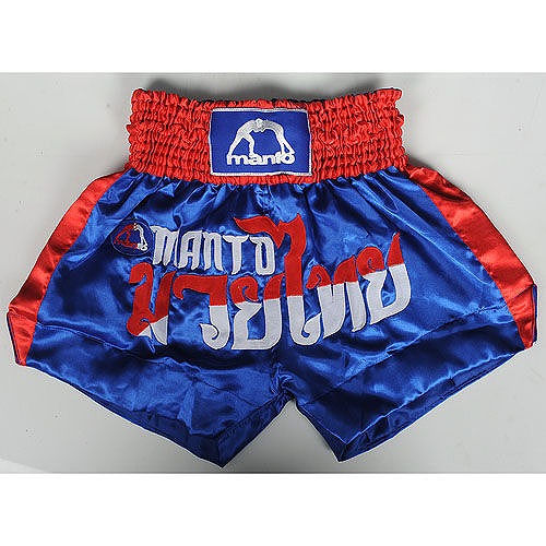 MANTO Muay Thai shorts PRO Blue/Red - Fighters Shop Bull Terrier